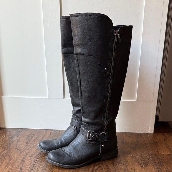 G by Guess Black Knee High Black Boots size 7 - Picture 1 of 12